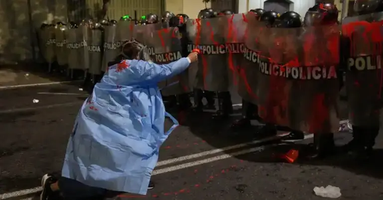 পেরুর অন্তর্বর্তী প্রেসিডেন্টের বিরুদ্ধে বিক্ষোভ